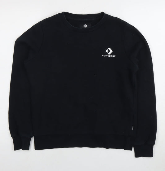 Converse Unisex Black Medium Pullover Sweatshirt