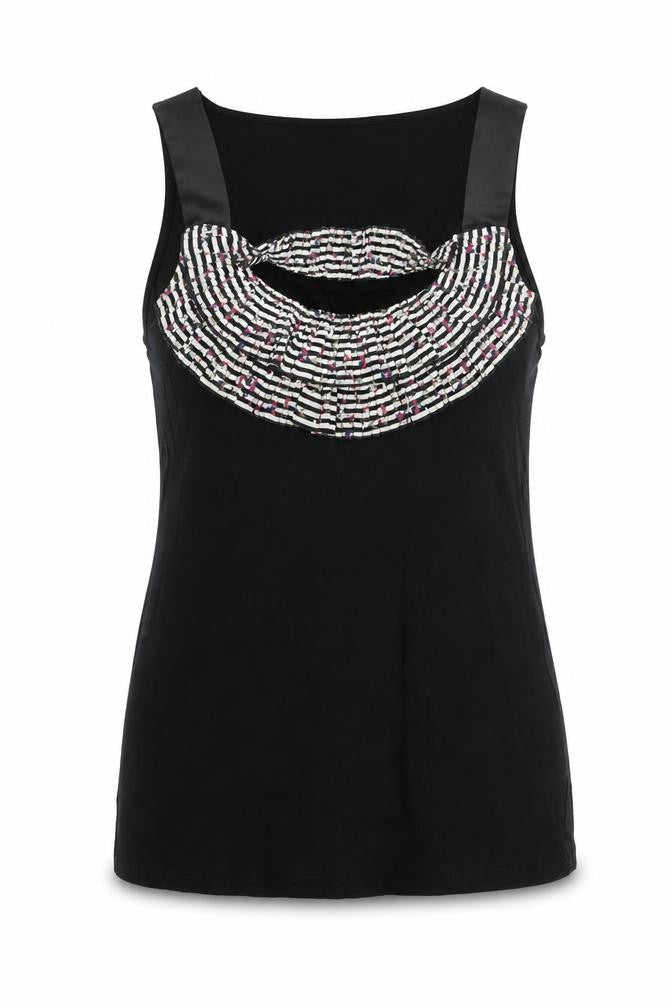Womens UK Size 10 Ted Baker Black Viscose Blend Tank