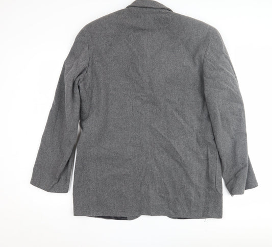 Quo Men's Grey Wool Blazer, Size 40, Formal Wear
