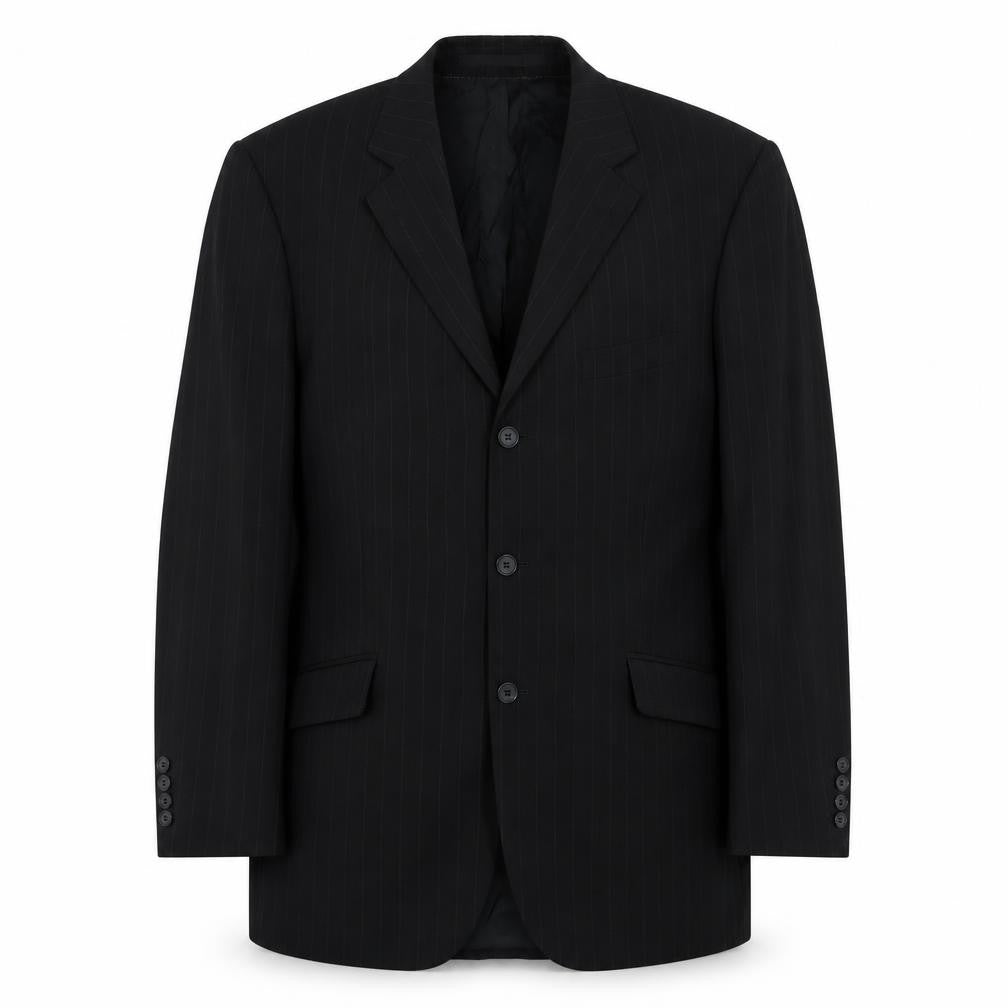 Mens 42 Chest Regular Jeff Banks Blue Three-Button Suit Jacket