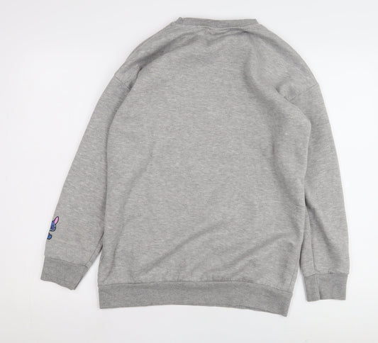 Disney Women's Grey Stitch Sweatshirt, Size S, Casual