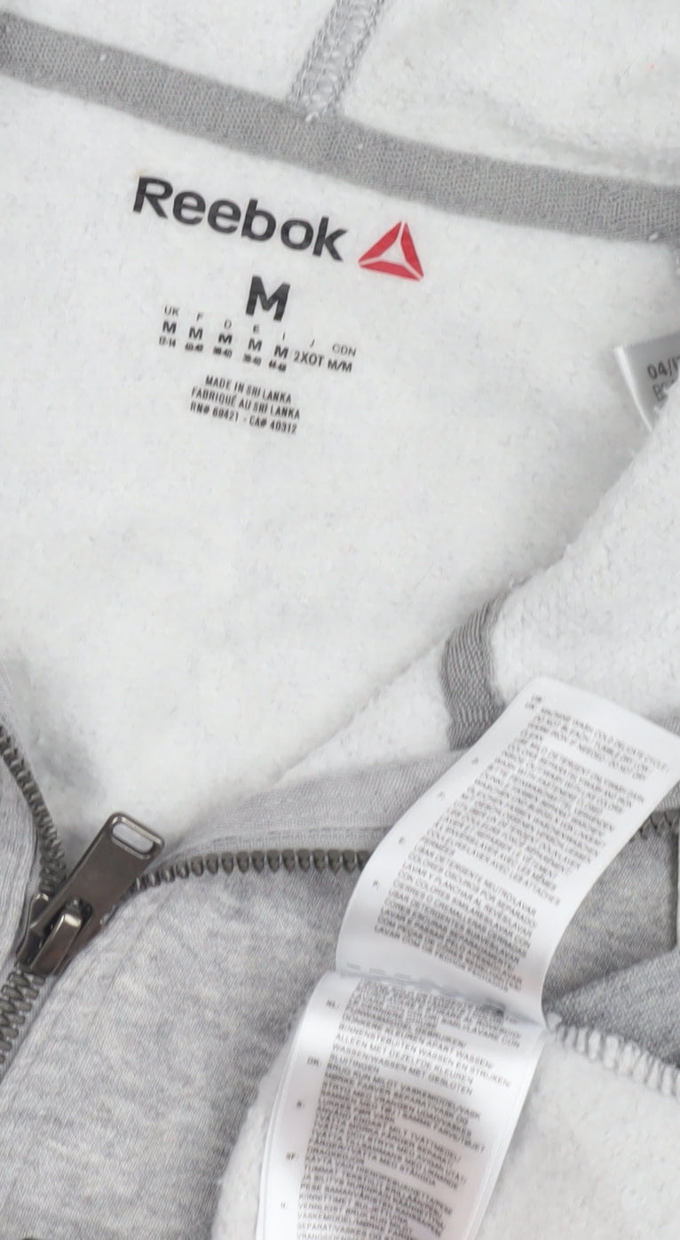 Reebok Unisex Grey Full Zip Hoodie, Size M