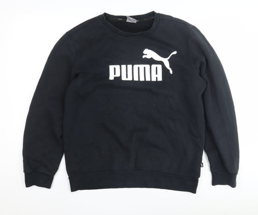 Puma Men's Black Crew Neck Sweatshirt Size M