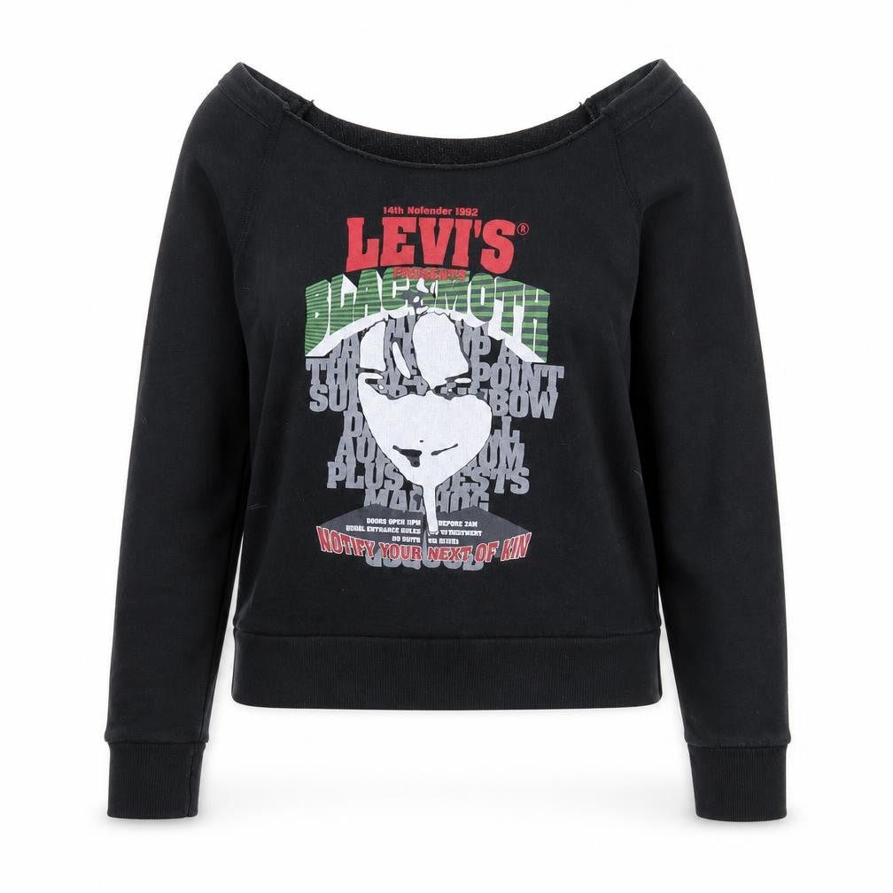 Womens UK S Regular Levi's Black Pullover Sweatshirt