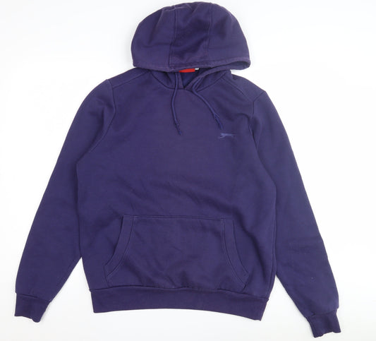 Slazenger Men's Purple Hoodie S Pullover with Logo