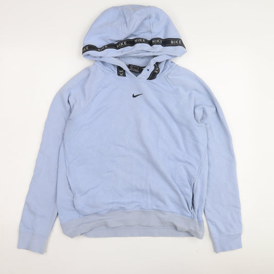 Nike Men's Blue Small Hoodie with Logo