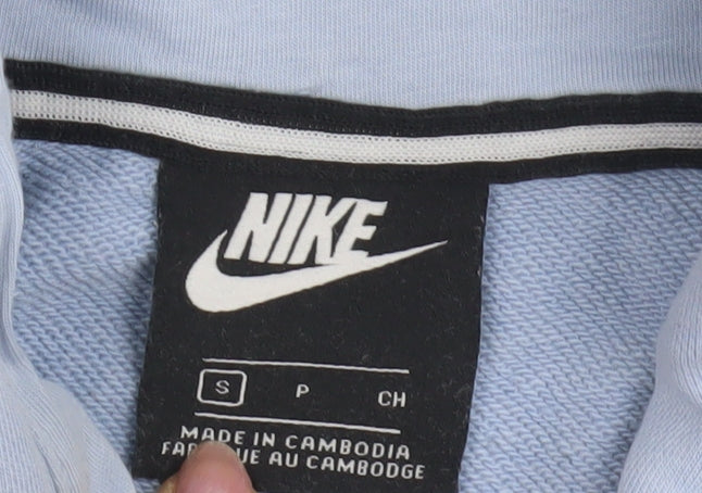 Nike Men's Blue Small Hoodie with Logo
