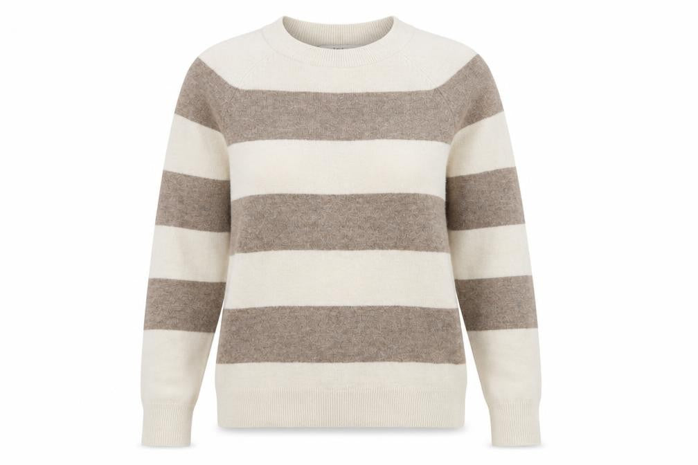 Marks and Spencer Women's Beige XS Striped Jumper