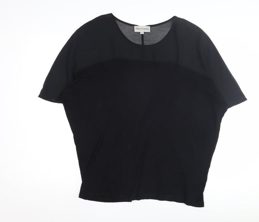 Mary Portas Women Black Round Neck Top Size 12