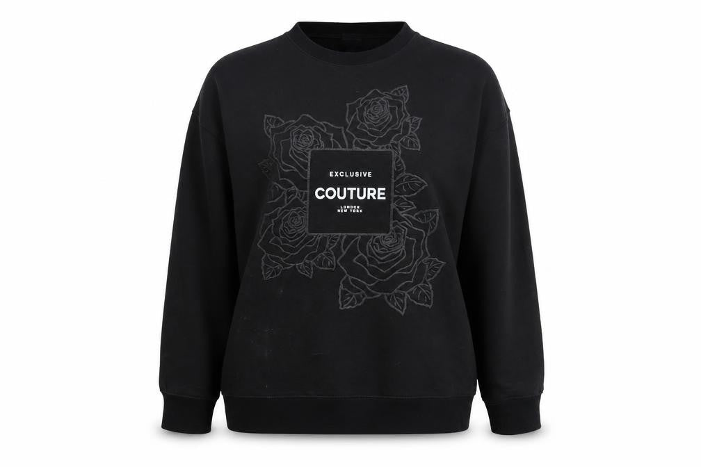 River Womens Island Black Graphic Sweatshirt M Pullover