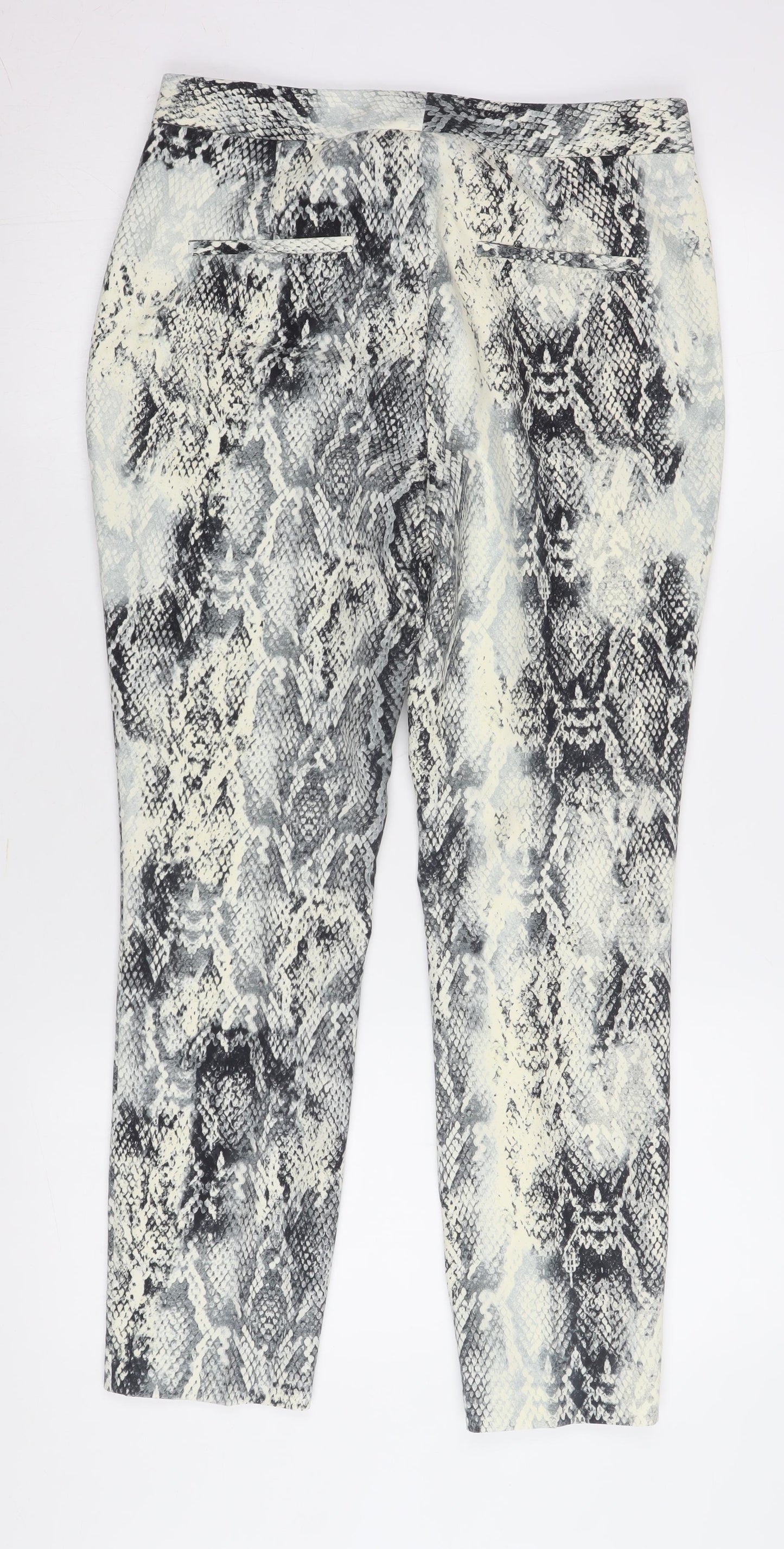 Zara Women's Multicoloured Animal Print Trousers, Size M