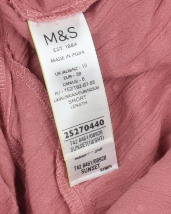Marks and Spencer Women's Pink Short V-Neck Dress