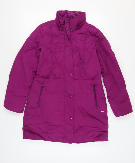 Lands' End Women's Purple Puffer Jacket, Size S