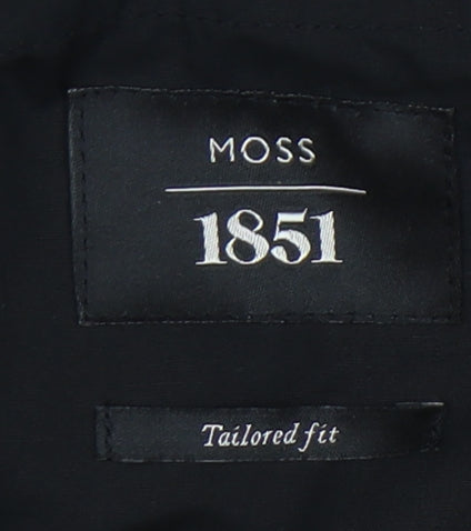 Moss 1851 Men's Black Dress Pants 32 Regular Wool