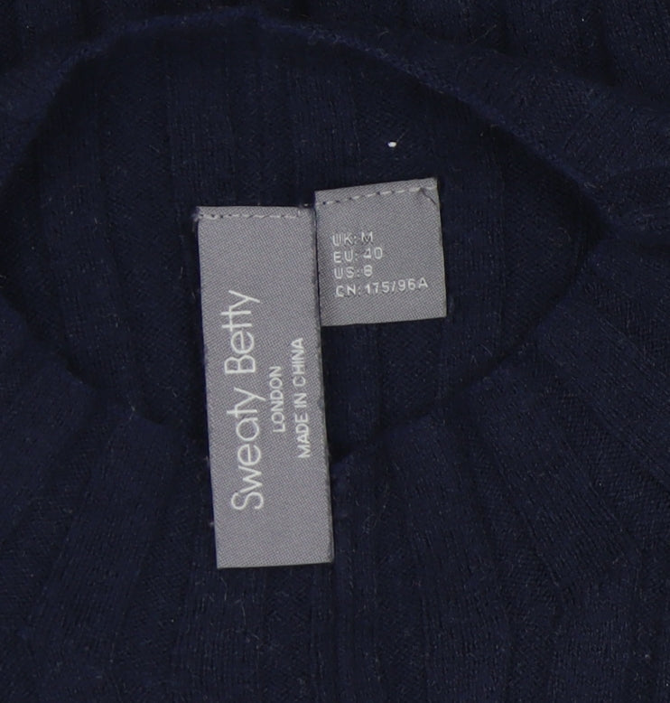 Sweaty Betty Women's Blue Jumper, Size M, Long Sleeve Knit