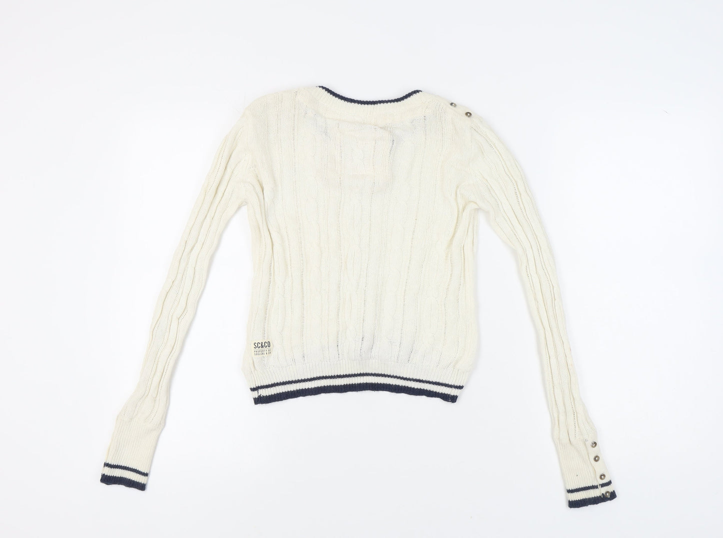 SoulCal & Co Women's Ivory Size 12 Cable-Knit Jumper