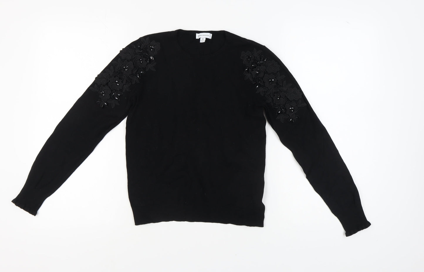 Warehouse Women's Black Pullover Jumper Size 10