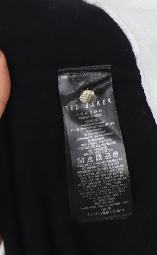 Ted Baker Women's Black Pullover Jumper, Size 10