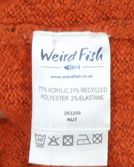 Weird Fish Women’s Orange Jumper Size 14 Mock Neck
