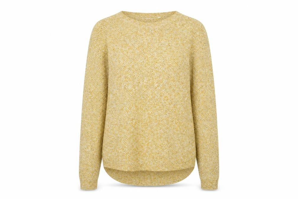 FatFace Women's Yellow Chunky-Knit Pullover Jumper Size 6