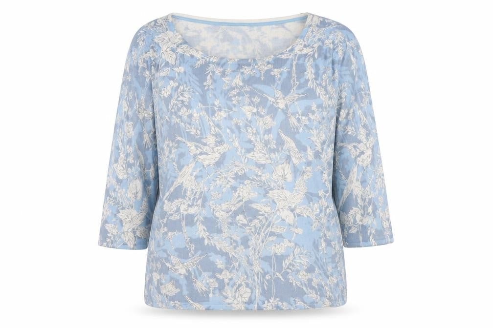 Marks and Spencer Women's Blue Floral Pullover Jumper Size 16