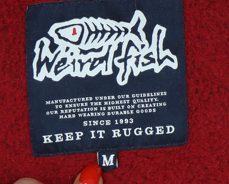 Weird Fish Red Men's M Basic Jacket with Logo