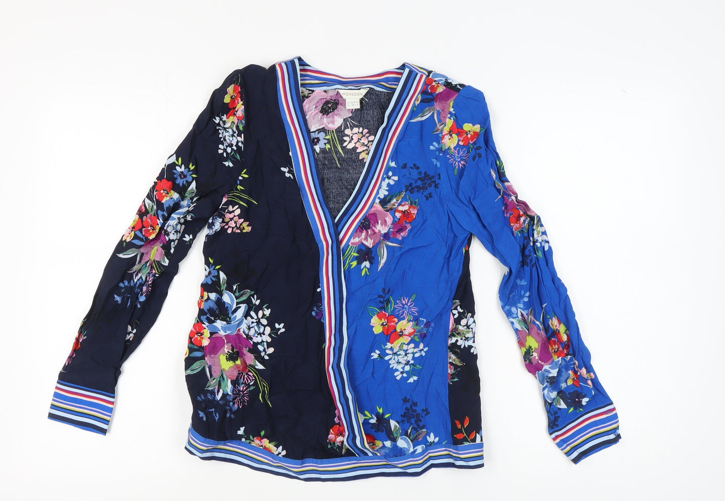 Monsoon Women's Multicoloured Floral Tunic Blouse Size 8