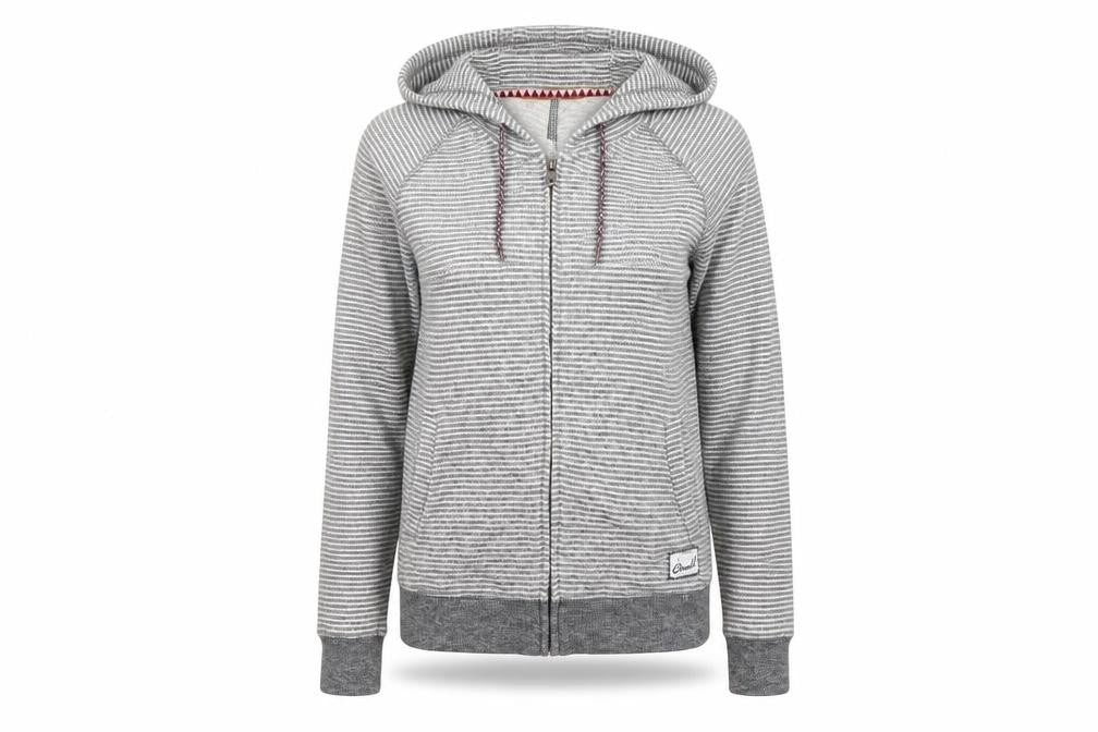 Womens UK 12 Regular O'Neill Grey Full Zip Hoodie