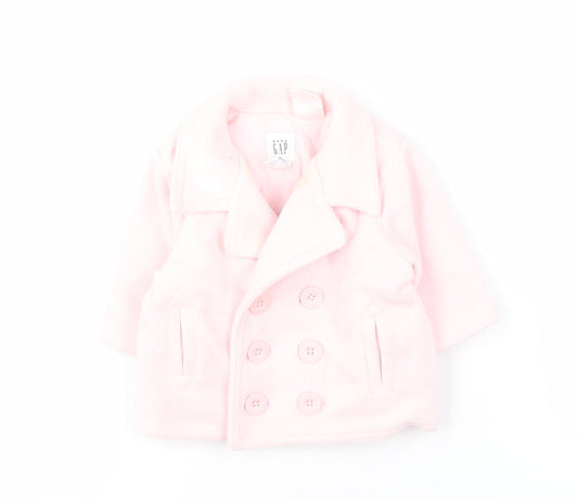 GAP Pink Unisex Baby Pea Coat 0-3 Months