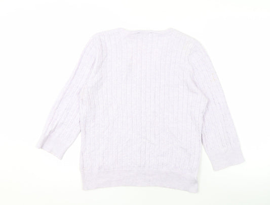 Austin Reed Women's Ivory Cable-Knit Pullover M