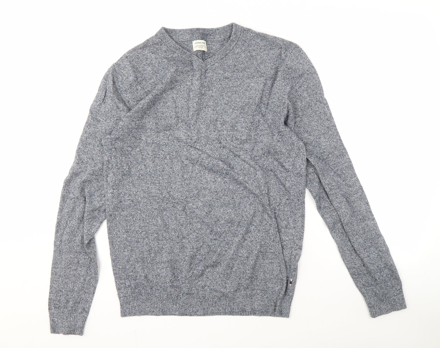 Jack & Jones Men's Grey Cotton Jumper Size M