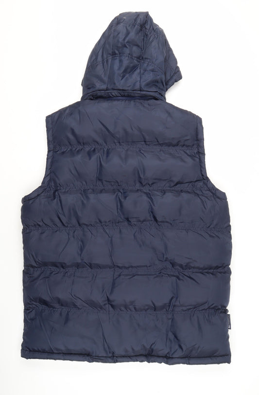 Mountain Essentials Men's Blue Hooded Puffer Jacket L