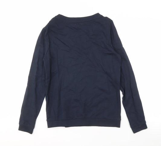 Jacqueline de Yong Blue Graphic Sweatshirt M Unisex