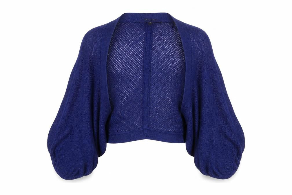 Womens UK M  Ted Baker Blue Shrug Open-Knit