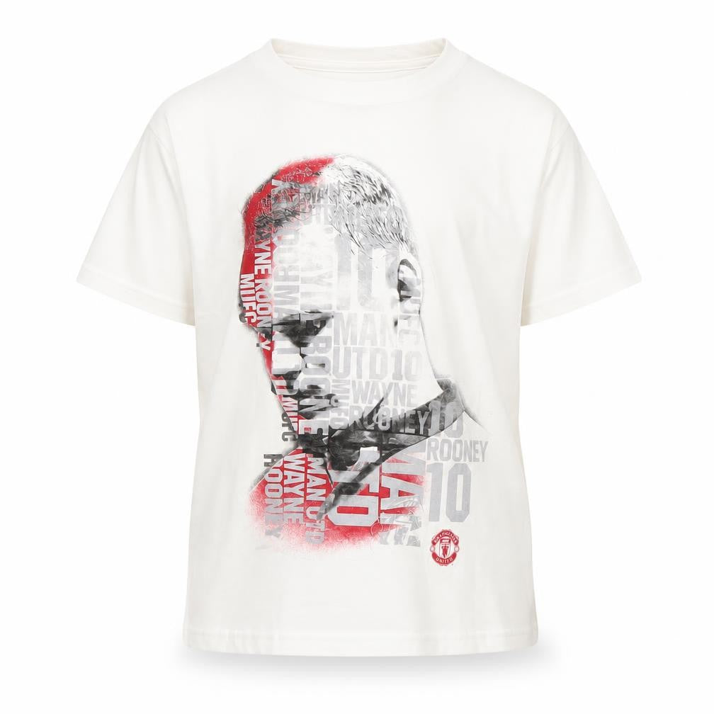 Manchester United Boys White Graphic T-Shirt 7-8 Years