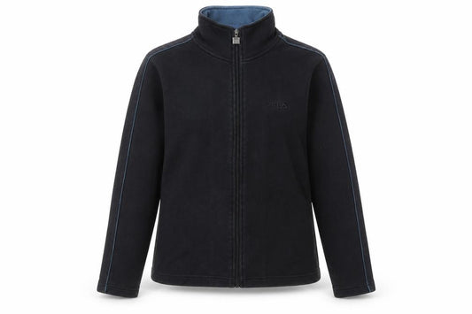 Fila Black Unisex Adults Fleece Jacket Size 12