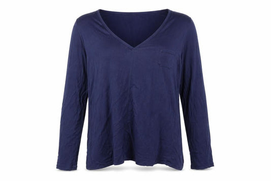 Womens UK Size L DKNY Blue Rayon T-Shirt