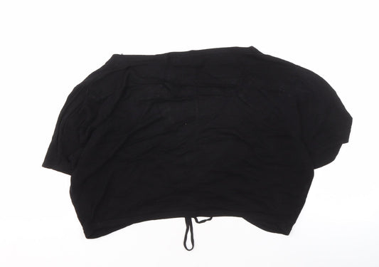 Laura Ashley Women's Black Shrug, Size 16, V-Neck