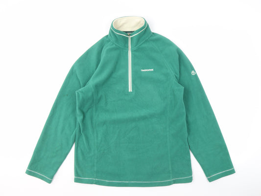 Craghoppers Unisex Green Sweatshirt M, Logo, High Neck, Lightweight