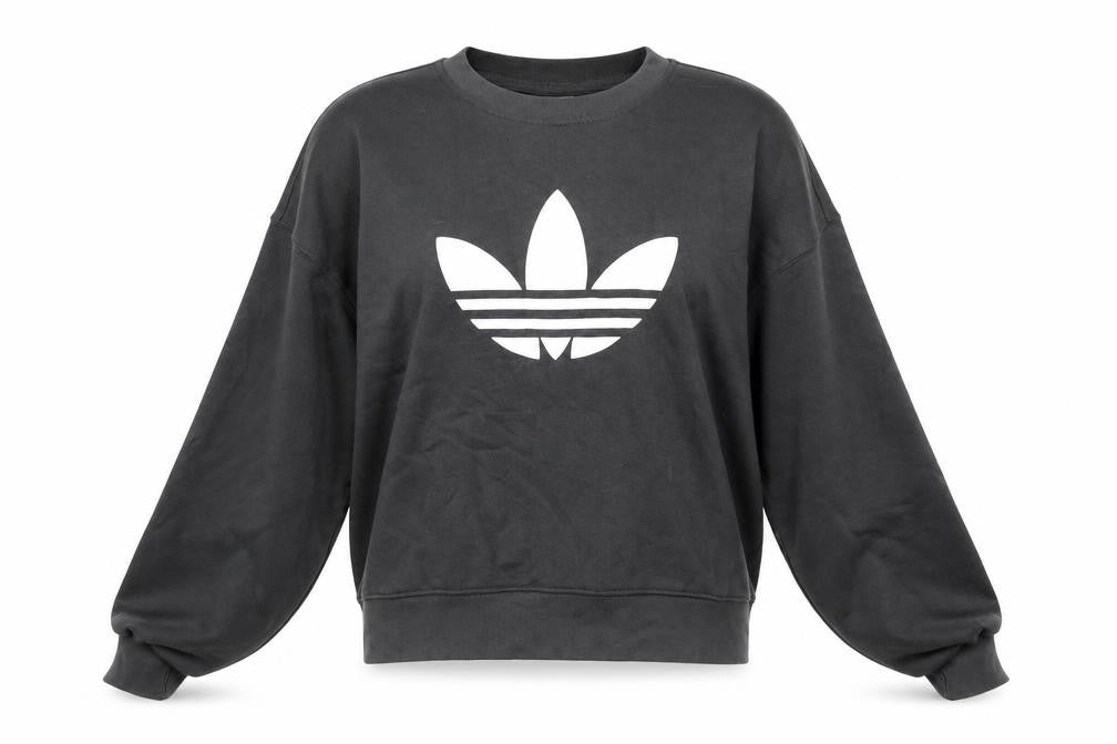 Womens UK 8 Regular adidas Black Pullover Sweatshirt