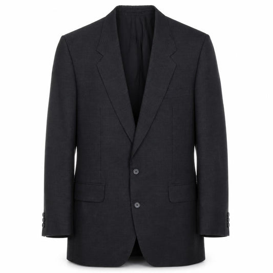 Mens 40 Chest Regular Crombie Grey Two-Button Blazer
