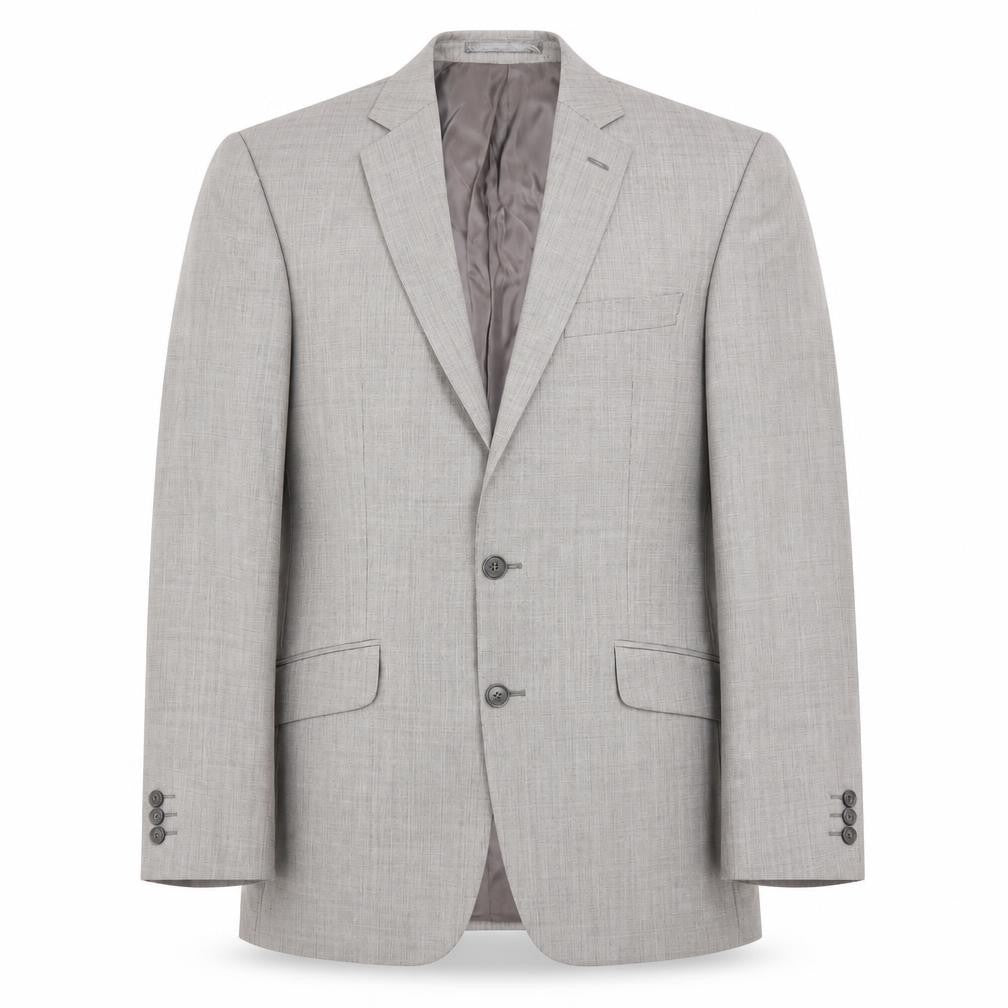 Mens 38 Chest Regular Jeff Banks Grey Three-Button Blazer