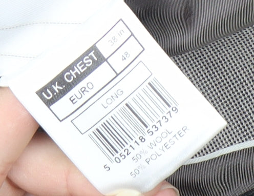 Jeff Banks Men's Grey Long Blazer Size 38 Formal Jacket