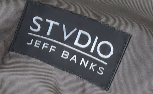 Jeff Banks Men's Grey Long Blazer Size 38 Formal Jacket
