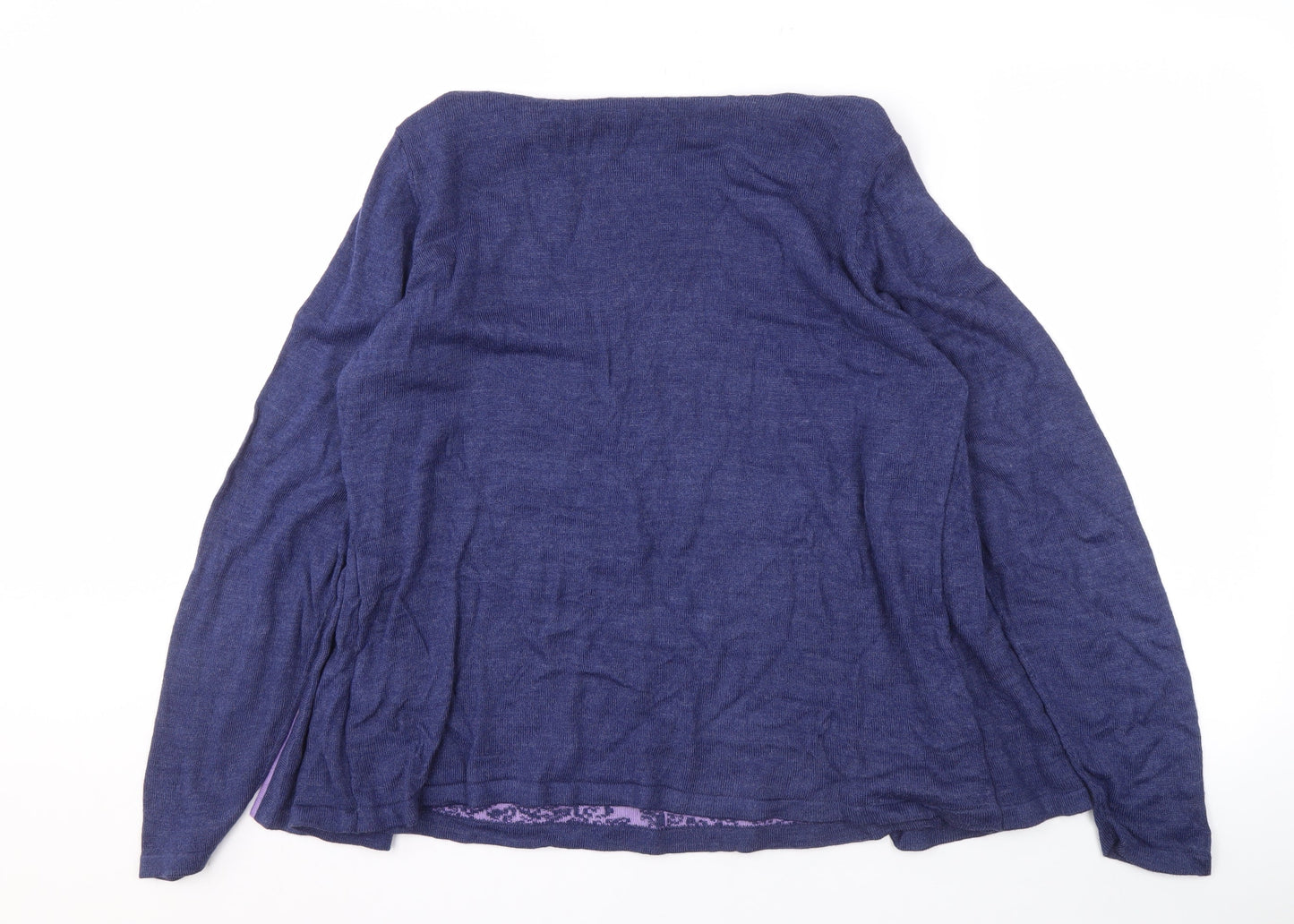 Honor Millburn Women's Blue Geometric Cardigan L
