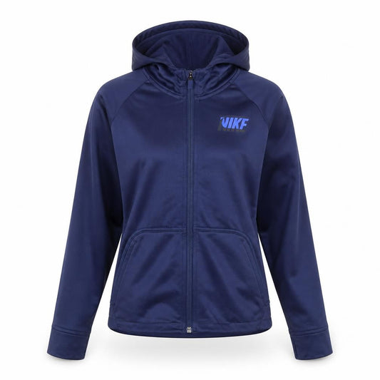 Nike Unisex Blue Therma-Fit Hooded Jacket, M