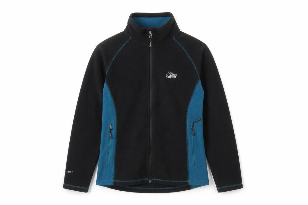 Front view of Lowe Alpine Women's Black Fleece Jacket, size 10