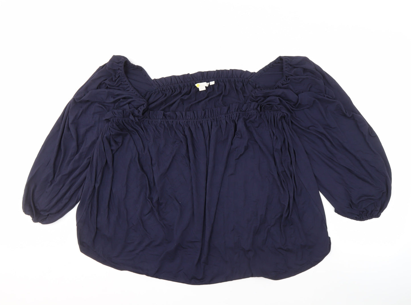 Boden Women's Blue Tunic Blouse, Size 18, 3/4 Sleeve