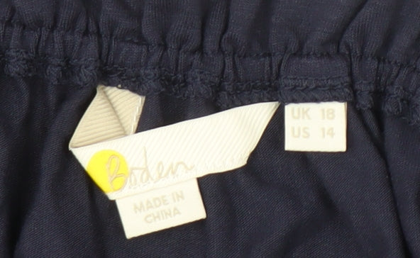 Boden Women's Blue Tunic Blouse, Size 18, 3/4 Sleeve