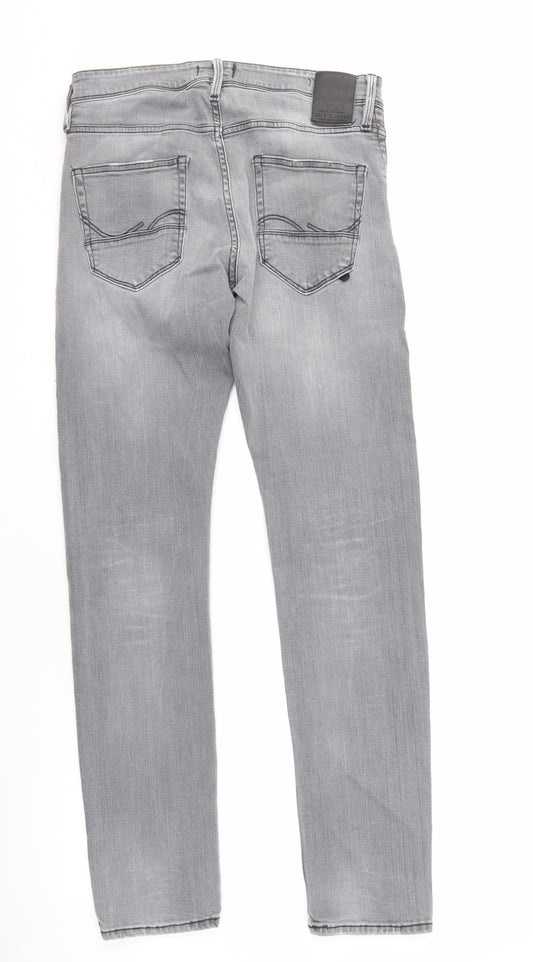Jack & Jones Men's Grey Straight Jeans Size 30